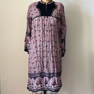 Vintage Indian Cotton Block print Gauze Dress